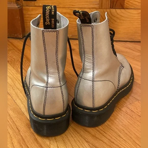 Dr. Martens Silver Women's Boots - Picture 6 of 8